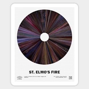 minimal_St. Elmo's Fire Warp Movie Sticker